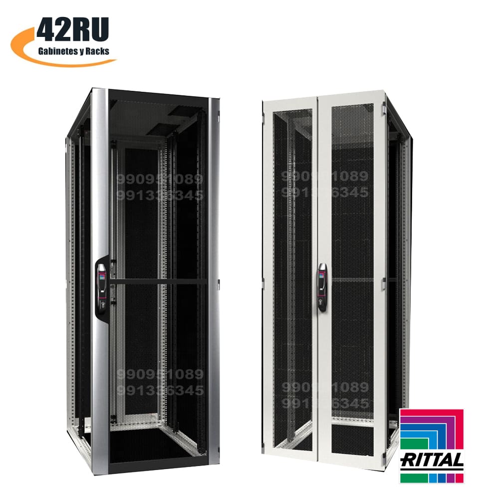 Gabinete VX Rittal de 42RU 800X2000X1000 Puerta Microperforada Post Doble  SKU: 5311116